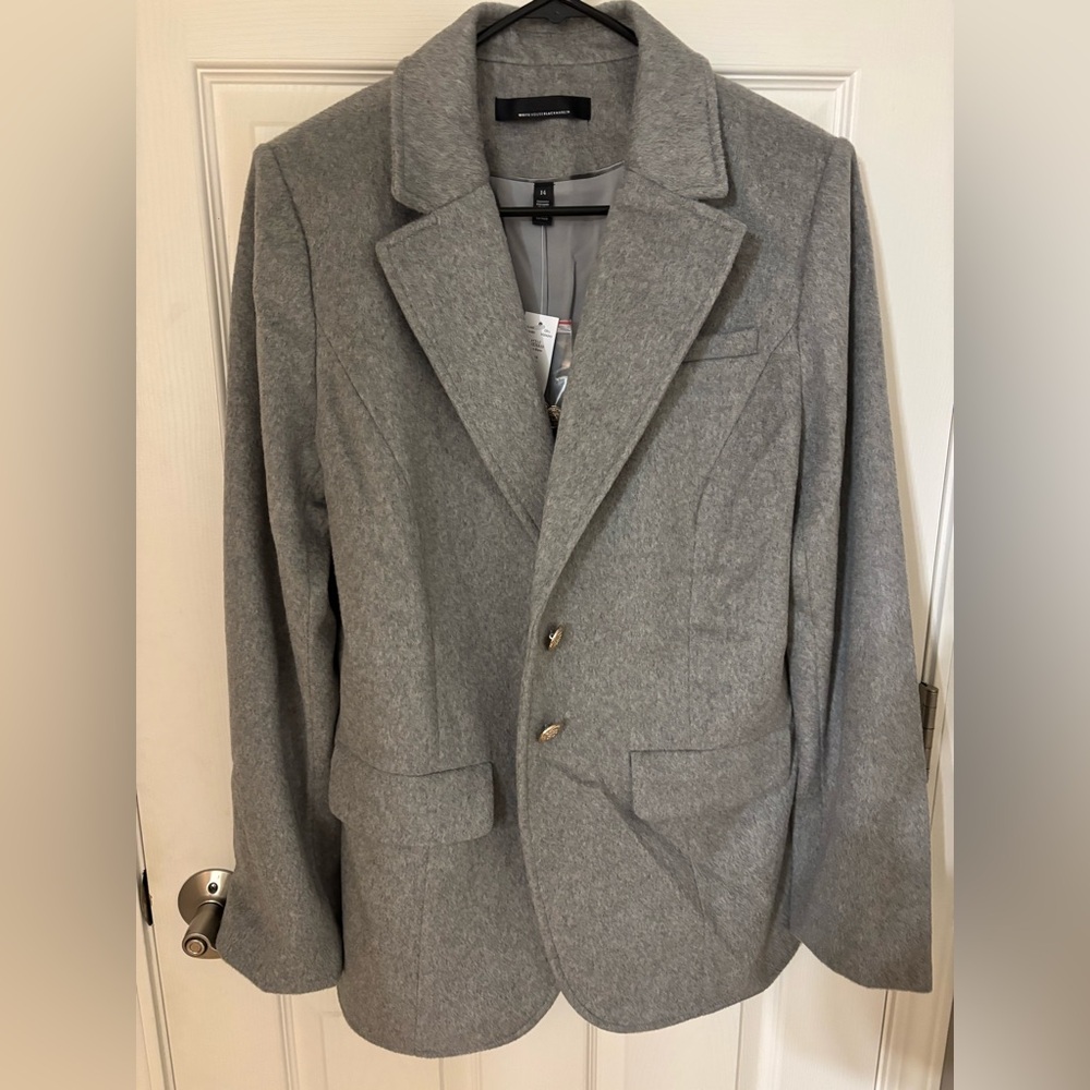White House Black Market Gray Blazer Modern Fit